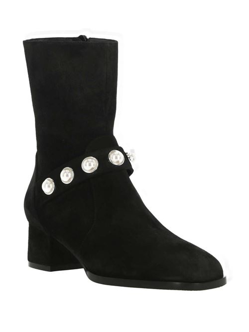 Black square toe woman boot Stuart Weitzman | SH002SPDBLK